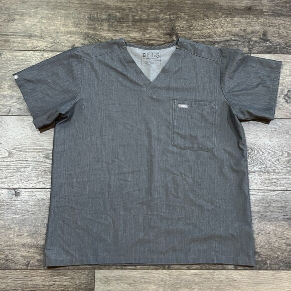 Men's Graphite Gray FIGS Scrubs Set - Cargo Scrub Pants & Scrub Top Large - Picture 5 of 7